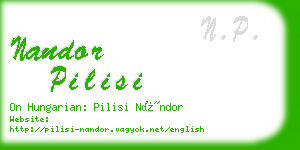 nandor pilisi business card